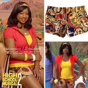 2000s Printed City Shorts ASO Taylor McKessie High School Musical 2